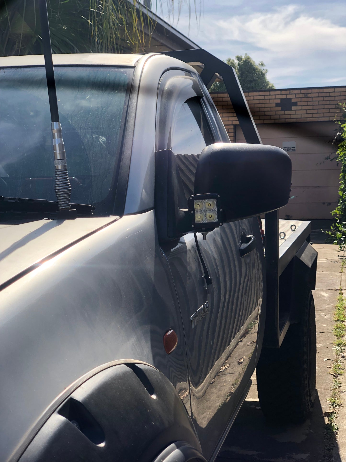 Antenna / Light Bracket - Side Mirror - ML MN Triton / Challenger